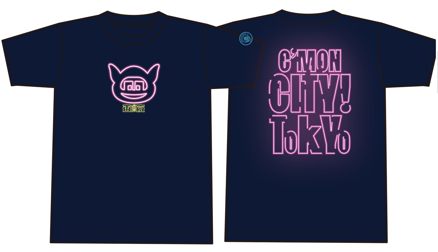 マンチェスター・シティ東京ポップアップ限定ムーンチェスターネオン Tシャツ