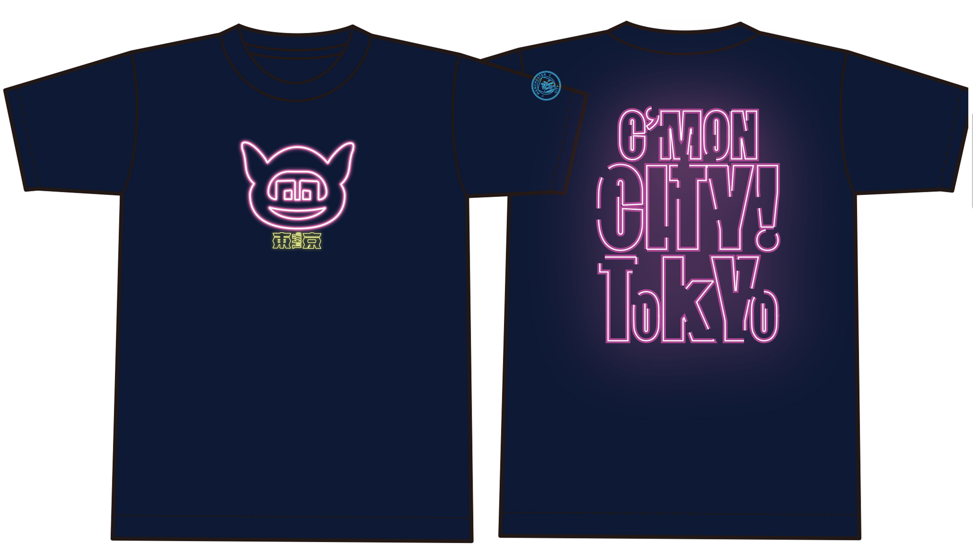 マンチェスター・シティ東京ポップアップ限定ムーンチェスターネオン T マンチェスター・シティ東京ポップアップ限定ムーンチェスターネオン T